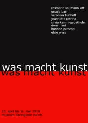 Podiumsgespr�ch WAS MACHT KUNST - Museum B�rengasse Stadt Z�rich